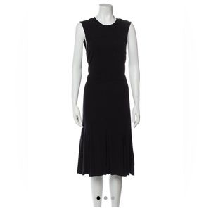 Tory Burch Crew Neck Midi Length‎ Dress. Black. Medium.